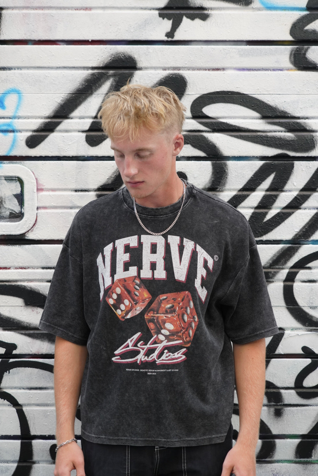 High Roller Boxy Waffle Textured Tee